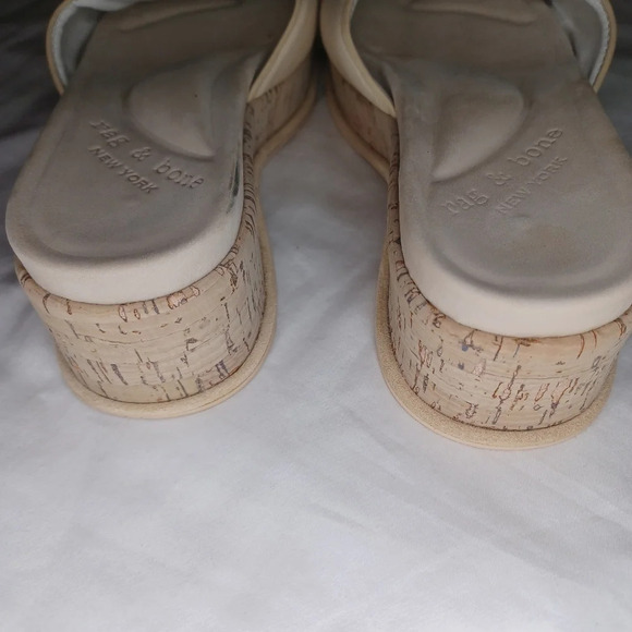 Rag & Bone Sommer Leather Platform Slides Size 38.5 US 8.5 - Picture 14 of 16